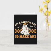 アートハロウィーンアートテアックを作るのは楽しい一日だ カード (黄色い花)