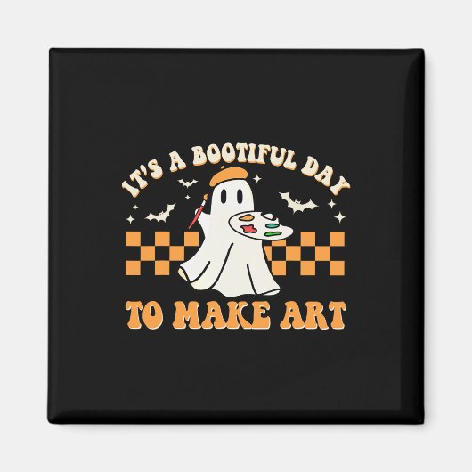 アートハロウィーンアート先生Gを作る美しい日 マグネット (正面)