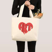 アートハート ラージトートバッグ (正面(商品))