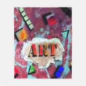 アートバイクトローン フリースブランケット (正面)