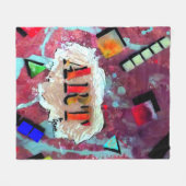 アートバイクトローン フリースブランケット (正面(横))