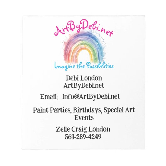 アートバイデビ紙 ノートパッド (正面)