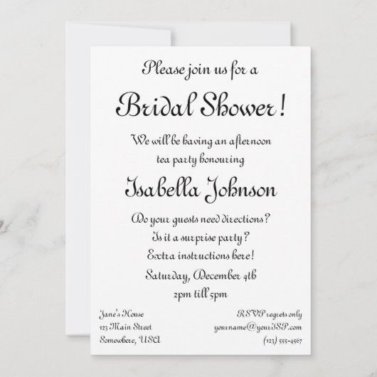 アートバイビクトリアンティスソルンチョンブライダルシャワー 招待状 (裏面)