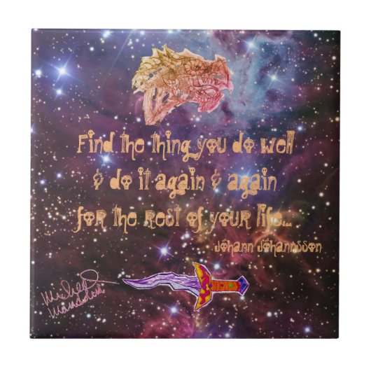 アートバイミヒール感動的ドラゴンセラミックタイル タイル (正面)