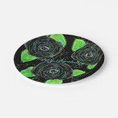 アートバラデザパターン（の模様が）あるイナー ペーパープレート (アングル)