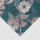 アートバラモダン金ゴールドエメラルドグリーンフラワーズ 薄葉紙 (詳細)