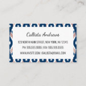 アートバラ金ゴールドネイビーイカットジオ 名刺 (裏面)