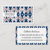 アートバラ金ゴールドネイビーイカットジオ 名刺 (正面/裏面)