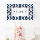 アートバラ金ゴールドネイビーイカットジオ 横断幕 (インサイチュ)