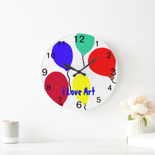 アートバルーカラフルン時計 ラージ壁時計 (ホーム)