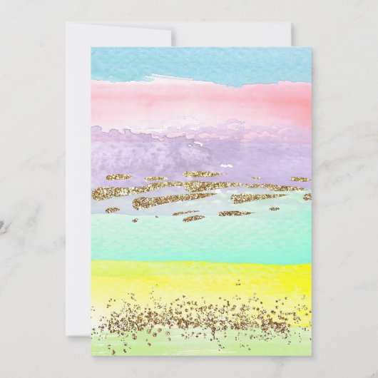 アートバースデーパーティー招絵を描待のパーティー招待 招待状 (裏面)