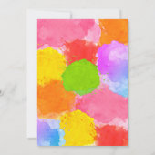 アートバースデー絵を描タパーティーホワイト 招待状 (裏面)