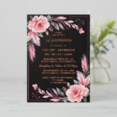 アートパステルフォントダスティーグラムバラ金ゴールドキンセアニェラ 箔招待状 (立ち正面)