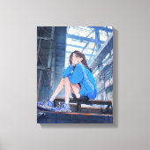 アートパネル｜放課後JK 寿司娘 GenerativeAI キャンバスプリント (正面)