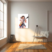 アートパネル Art Panel｜ギターJK02 寿司娘 GenerativeAI キャンバスプリント