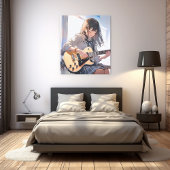 アートパネル Art Panel｜ギターJK 寿司娘 GenerativeAI キャンバスプリント