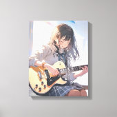アートパネル Art Panel｜ギターJK 寿司娘 GenerativeAI キャンバスプリント (正面)