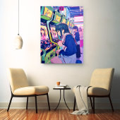 アートパネル Art Panel｜ゲーセンJK 寿司娘 GenerativeAI キャンバスプリント