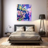 アートパネル Art Panel｜ゲーセンJK 寿司娘 GenerativeAI キャンバスプリント