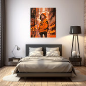 アートパネル Art Panel｜ハロウィンカラー 寿司娘 GenerativeAI キャンバスプリント