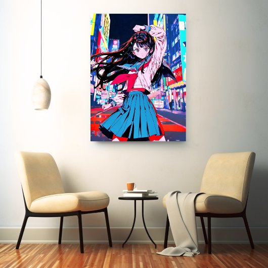 アートパネル Art Panel｜今日もお疲れポーズ 寿司娘 GenerativeAI キャンバスプリント