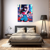 アートパネル Art Panel｜今日もお疲れポーズ 寿司娘 GenerativeAI キャンバスプリント