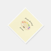 アートパレットクリパーソナライズされたーム誕生日 スタンダードカクテルナプキン (角)