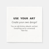 アートパーソナライズされたや写真を使用したカスタマイズ場合 スタンダードカクテルナプキン (正面)