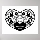 アートパーソナライズされたプリントカスタムウェディングギフトプリント ポスター (正面)