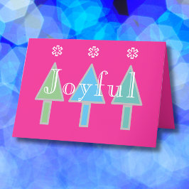 アートパーソナライズされたモダンChristmas Nameかわいい シーズンカード