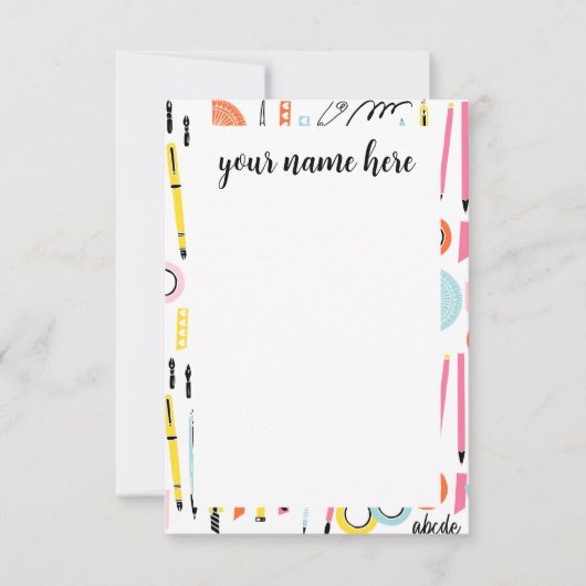 アートパーソナライズされた用品のノテカード サンキューカード (正面)