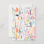 アートパーソナライズされた用品のノテカード サンキューカード (裏面)