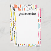 アートパーソナライズされた用品のノテカード サンキューカード (正面/裏面)