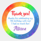 アートパーティーのステッカー |絵を描パーティー ラウンドシール (正面)