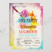 アートパーティーの招待状 招待状 (正面/裏面)