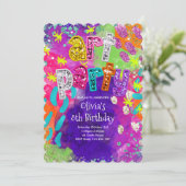 アートパーティーの誕生日招待状 招待状 (スタンド正面)