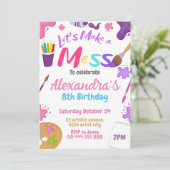 アートパーティーバースデーパーティー - クラフトバースデー 招待状 (スタンド正面)