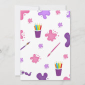 アートパーティーバースデーパーティー - クラフトバースデー 招待状 (裏面)