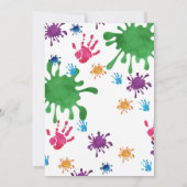 アートパーティーメシーズガ絵画ール誕生日 招待状 (裏面)