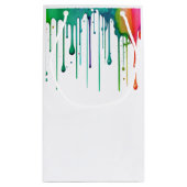 アートパーティーレインボー絵を描ドリップ スモールペーパーバッグ (裏面)