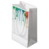 アートパーティーレインボー絵を描ドリップ スモールペーパーバッグ (正面アングル)