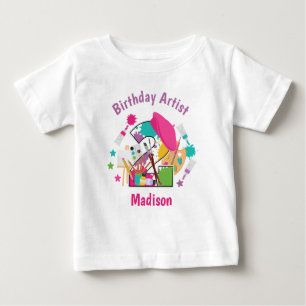 アートパーティー二誕生日シ絵を描ャツ誕生日 ベビーTシャツ
