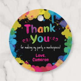 アートパーティー好意ラベル、アート絵を描パーティーギフトラベル フェイバータグ