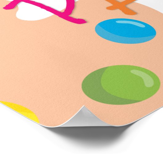 アートパーティー絵を描カラフル誕生日へようこそ ポスター (角)