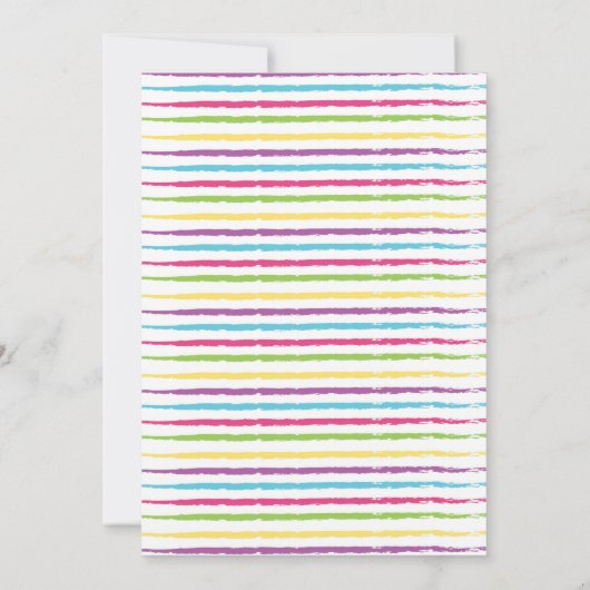 アートパーティー絵を描パーティー誕生日 招待状 (裏面)