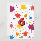 アートパーティー絵画誕生日 招待状 (裏面)