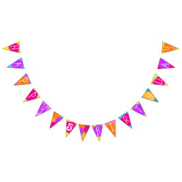 アートパーティー誕生日時代区分 バンティングフラッグ