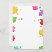 アートパーティー誕生日絵画招待状の工芸パーティー 招待状 (裏面)