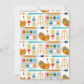 アートパーティー誕生日絵画招待状ズアーツクラフツ 招待状 (裏面)