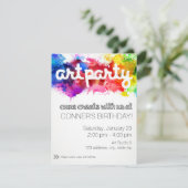 アートパーティー誕生日 招待状 (スタンド正面)